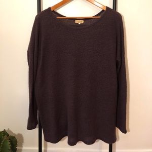Cozy Plum Piko Sweater